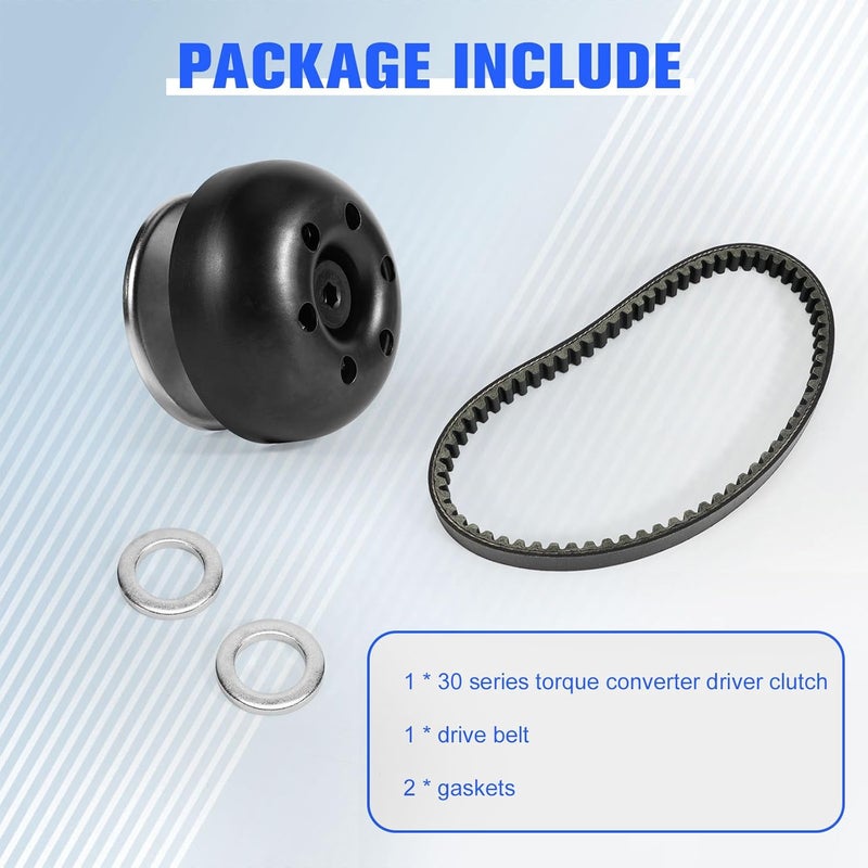 loosoo Torque Converter Driver Clutch Super 30 Series, Compatible with Predator 212cc 196cc 6.5hp Small Engine 3/4" Bore GX160 CT200U-EX CT200U KT196 Baja Warrior Heat MB200 MB165 Mini Bike Go Karts - Image 4